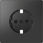 Merten MEG2330-6034 Zentralplatte für Schuko-Steckdosen-Einsatz Berührungsschutz Anthrazit System Design 