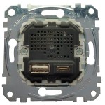 Merten MEG4366-0110 USB Ladestation-Einsatz Typ A+C 