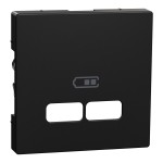 Merten MEG4367-0403 Zentralplatte für USB Ladestation-Einsatz schwarz matt System M 