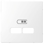 Merten MEG4367-6035 Zentralplatte für USB Ladestation-Einsatz Lotosweiß System Design 