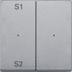 Merten MEG5226-0460 Wippen für Taster-Modul 2-fach (Szene1/2 blank) aluminium System M 