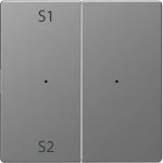 Merten MEG5226-6036 Wippen für Taster-Modul 2-fach (Szene1/2 blank) Edelstahl System Design 