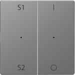 Merten MEG5228-6036 Wippen für Taster-Modul 2-fach (Szene1/2 1/0) Edelstahl System Design 