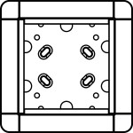 Ritto 1883120 Aufputzrahmen 1 Modulplatz silber 