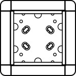 Ritto 1883120 Aufputzrahmen 1 Modulplatz silber 