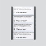 Sonderartikel: Siedle TM612-4,BTM650-04DG Namensschild komplett Dunkelgrau-Glimmer 200029963-00 