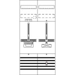 Striebel & John DF27P1A Zählerfeld 7RE 1Z1S vorverdrahtet mit Zählerkreuz 2CPX054092R9999 