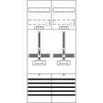 Striebel & John DF27C2 Zählerfeld 7RE 2Z vorverdrahtet mit Zählerkreuz 2CPX054150R9999 