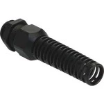 Kaiser 1546.09.08 Kabelverschraubung Syntec Kst. Pg 9 Kabel Ø 3.0-8.0mm (UL 8.0-8.0mm) schwarz RAL 9005 mit Knickschutz 50 Stück 