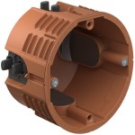 Kaiser 9274-22 Massivholz Geräte-Verbindungsdose ECON® Ø 74 mm, luftdicht 4 Schraubdome, 2 Geräteschrauben 