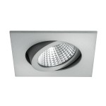 Brumberg 12252253 LED-Einbaustrahler 350 mA 3W 38° 2700K quadratisch schwenkbar alu matt, 