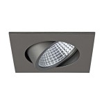 Brumberg 12252643 LED-Einbaustrahler 350 mA 3W 38° 2700K quadratisch schwenkbar titan mat 