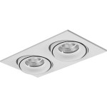 Brumberg 12419173 LED-Einbaustrahler 500 mA 2 x 9,3W 32° 3000K rechteckig dreh- und schwen 