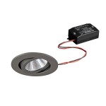 Brumberg 38261643 LED-Einbaustrahler 230V AC 50 Hz 7W 38° 2700K rund schwenkbar titan mit 