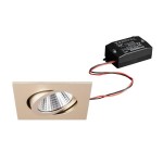 Brumberg 38262633 LED-Einbaustrahler 230V AC 50 Hz 7W 38° 2700K quadratisch schwenkbar, 