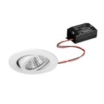 Brumberg 38361073 LED-Einbaustrahler 230V AC 50 Hz 7W 38° 3000K rund schwenkbar weiss, 