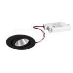 Brumberg 39261083 LED-Einbaustrahler 230V AC 50 Hz 7W 38° 2700K rund schwenkbar schwarz 