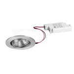 Brumberg 39261253 LED-Einbaustrahler 230V AC 50 Hz 7W 38° 2700K rund schwenkbar alu mat 