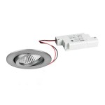 Brumberg 39463153 LED-Einbaustrahler 230V AC 50 Hz 6W 38° 3000K rund schwenkbar nickel 