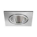 Brumberg 39476423 LED-Einbaudownlight 230V AC 50 Hz 6W 38° 3000K quadratisch edelstahl, 