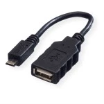 roline 11.02.8311 USB 2.0 Kabel USB 2.0 Typ Micro B/Typ A Buchse OTG 0,15 Meter 