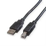 roline 11.02.8818 USB 2.0 Kabel Typ A-B schwarz 1,8 Meter 