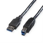 roline 11.02.8870 USB 3.2 Gen 1 Kabel Typ A-B schwarz 1,8 Meter 