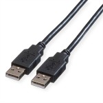 roline 11.02.8918 USB 2.0 Kabel Typ A-A Typ A-A schwarz 1,8 Meter 