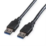 roline 11.02.8970 USB 3.2 Gen 1 Kabel Typ A-A schwarz 1,8 Meter 