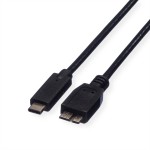 roline 11.02.9006 USB 3.2 Gen 1 Kabel C-Micro B Stecker/Stecker schwarz 1 Meter 