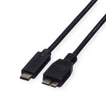 roline 11.02.9006 USB 3.2 Gen 1 Kabel C-Micro B Stecker/Stecker schwarz 1 Meter 