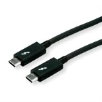 roline 11.02.9042 Thunderbolt- 3 Kabel C-C Stecker/Stecker 20Gbit/s 100W schwarz 2 Meter 