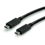 roline 11.02.9052 USB 3.2 Gen 2 Kabel Emark C-C Stecker/Stecker 10Gbit/s 100W schwarz 0,5 Meter 