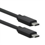 roline 11.02.9071 USB 3.2 Gen 2x2 Kabel Emark C-C Stecker/Stecker 20Gbit/s 100W schwarz 1 Meter 