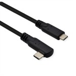 roline 11.02.9075 USB 3.2 Gen 2x2 Kabel Emark C-C Stecker/Stecker 20Gbit/s 100W gewinkelt schw 