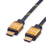 roline 11.04.5562 GOLD HDMI High Speed Kabel Stecker/Stecker 2 Meter 