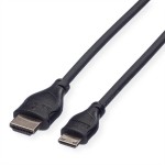 roline 11.04.5568 HDMI High Speed Kabel mit Ethernet HDMI Stecker/Mini HDMI Stecker 0,8 Meter 