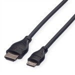 roline 11.04.5580 HDMI High Speed Kabel mit Ethernet HDMI Stecker/Mini HDMI Stecker 2 Meter 