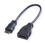 roline 11.04.5586 HDMI High Speed Kabel mit Ethernet HDMI Buchse/Mini HDMI Stecker 0,15 Meter 