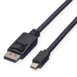 roline 11.04.5634 DisplayPort Kabel DP Stecker/Mini DP Stecker schwarz 1 Meter 