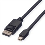 roline 11.04.5636 DisplayPort Kabel DP Stecker/Mini DP Stecker schwarz 3 Meter 