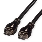 roline 11.04.5684 4K HDMI Ultra HD Kabel mit Ethernet Stecker/Stecker schwarz 7,5 Meter 
