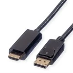 roline 11.04.5786 DisplayPort Kabel DP/UHDTV Stecker/Stecker schwarz 2 Meter 