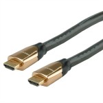 roline 11.04.5805 4K PREMIUM HDMI Ultra HD Kabel mit Ethernet Stecker/Stecker schwarz 7,5 Meter 