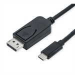 roline 11.04.5835 USB Typ C/DisplayPort Adapterkabel v1.4 Stecker/Stecker 1 Meter 
