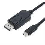 roline 11.04.5836 USB Typ C/DisplayPort Adapterkabel v1.4 Stecker/Stecker 2 Meter 