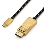 roline 11.04.5848 GOLD USB Typ C/DisplayPort Adapterkabel v1.2 Stecker/Stecker 1 Meter 