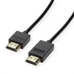 roline 11.04.5911 4K HDMI Ultra HD Kabel mit Ethernet aktiv Stecker/Stecker schwarz 1,5 Meter 