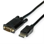 roline 11.04.5970 Kabel DisplayPort-VGA DP Stecker/VGA Stecker schwarz 1 Meter 