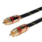 roline 11.09.4231 GOLD Cinch-Verbindungskabel simplex Stecker/Stecker Rot 2,5 Meter 